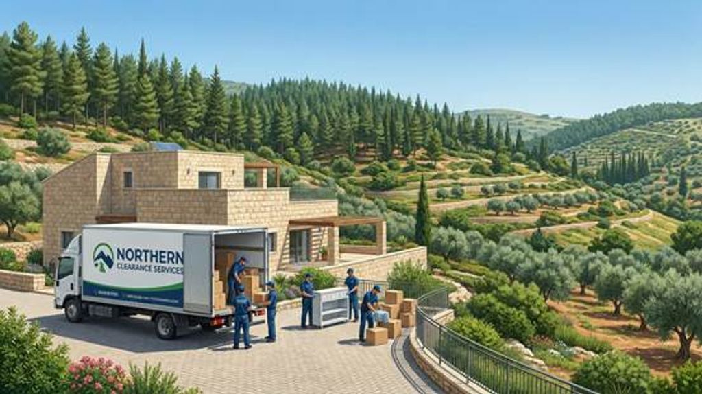 משאית של חברת פינויים בצפון הארץ